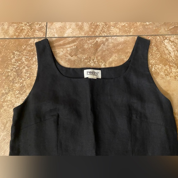 Ports International size 8 black linen dress - Picture 3 of 7